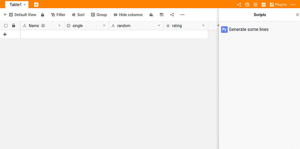 Tutorial: create some random rows with python inside SeaTable - Scripts ...